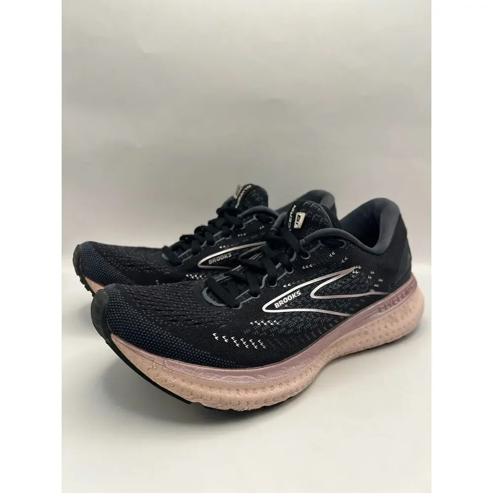 Brooks Glycerin 19 Black And Pink Running Shoes Women Size 9